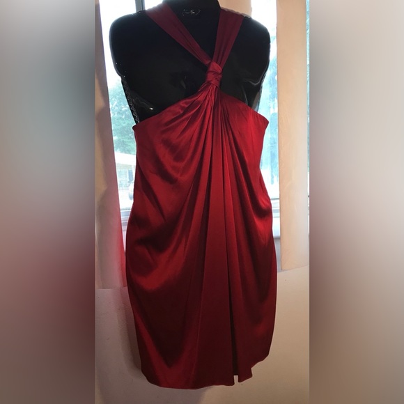 NWT, Gorgeous Banana Republic 100% Silk Mini Dress, Size: 4P, Color: RED - Picture 4 of 11